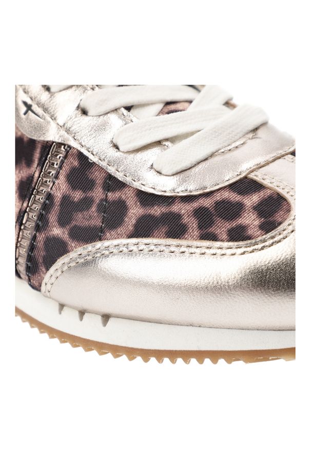 Brązowe Sneakersy Tamaris Modne Obuwie Damskie Leopard. Kolor: brązowy. Materiał: materiał. Wzór: motyw zwierzęcy. Styl: elegancki, sportowy