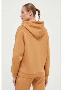 Guess bluza damska kolor brązowy z kapturem z nadrukiem. Typ kołnierza: kaptur. Kolor: brązowy. Materiał: materiał, dzianina, wiskoza. Wzór: nadruk #5