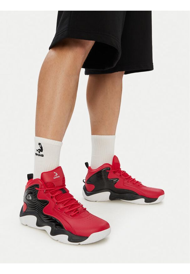 Shaq - SHAQ Buty do koszykówki EO-DEVASTATOR 3.0 AQ95078M-R Czerwony. Kolor: czerwony. Materiał: skóra. Sport: koszykówka