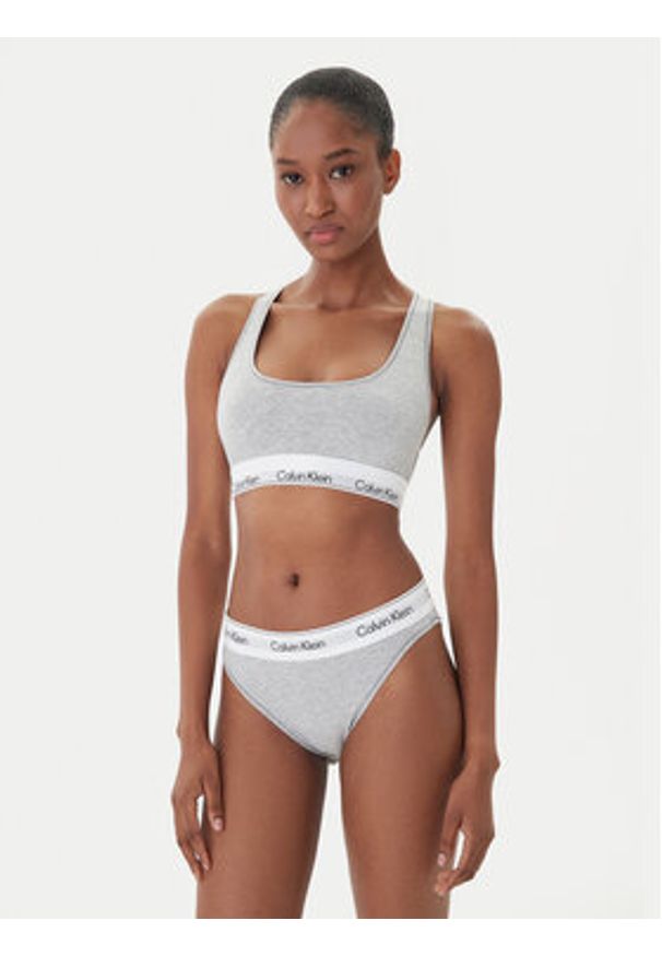 Calvin Klein Underwear Biustonosz top LV00QF8493 Szary. Kolor: szary. Materiał: bawełna