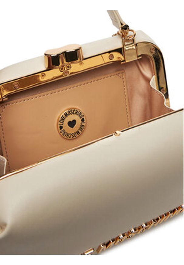 Love Moschino - LOVE MOSCHINO Torebka JC4096PP1NLM0110 Écru. Kolor: kremowy. Materiał: skórzane