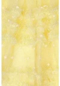 Mayoral - Spódnica dziecięca. Kolor: żółty. Materiał: bawełna, materiał, tiul, poliamid, tkanina, poliester. Wzór: aplikacja #4