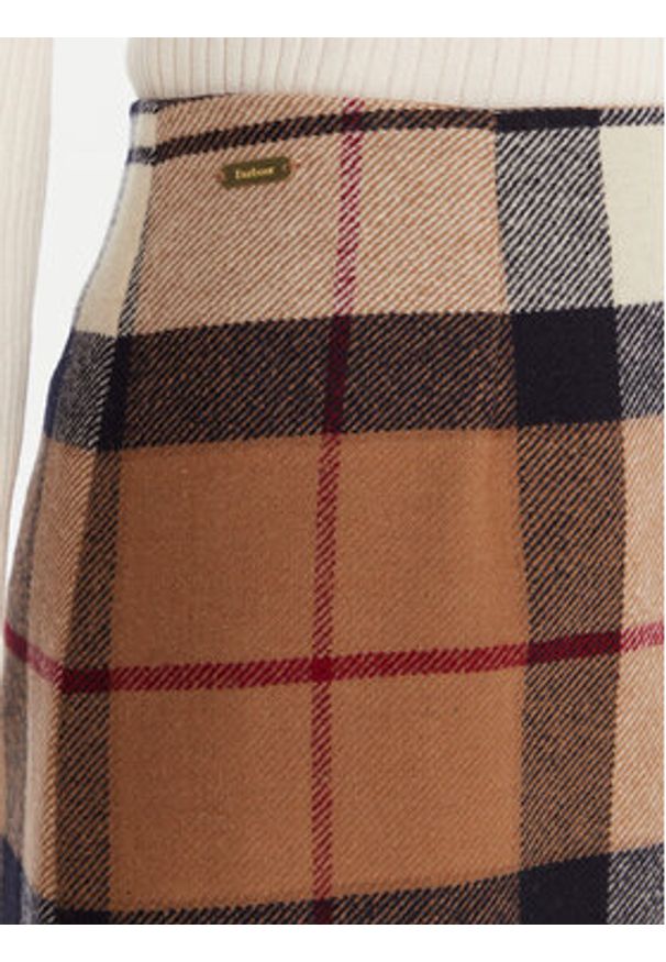 Barbour Spódnica mini Rosa LSK0064BR37 Beżowy Regular Fit. Kolor: beżowy. Materiał: wełna