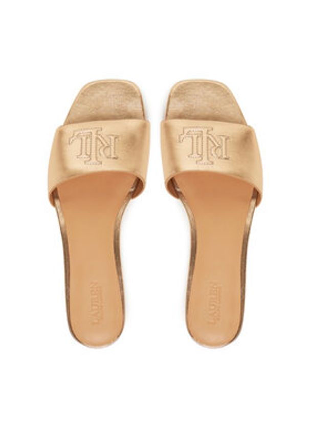 Lauren Ralph Lauren - LAUREN RALPH LAUREN Klapki Everley 802970531001 Złoty. Kolor: złoty. Materiał: skóra