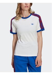 Adidas - adidas T-Shirt Tape HL9172 Biały Regular Fit. Kolor: biały. Materiał: bawełna #7