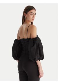 Pinko - PINKO Bluzka Taffeta 105552 Y3LE Czarny Regular Fit. Kolor: czarny. Materiał: syntetyk #4