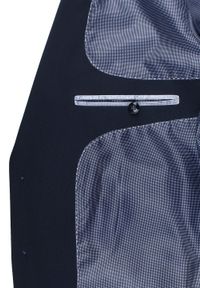 Granatowy Garnitur na Studniówkę lub Wesele - Taliowany - Casino. Kolor: niebieski. Materiał: poliester, wiskoza #14