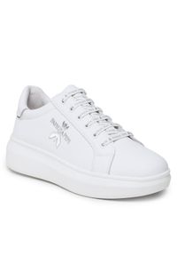 Patrizia Pepe Sneakersy PJ210.30 S Biały. Kolor: biały. Materiał: skóra