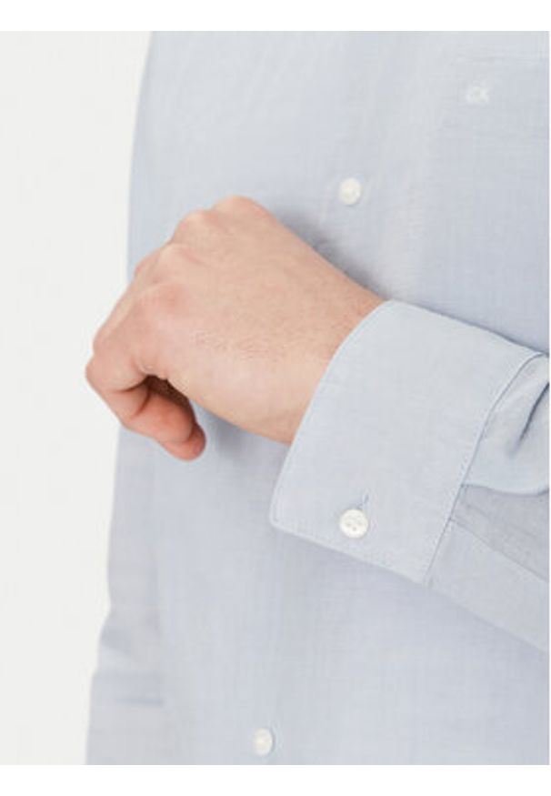 Calvin Klein Koszula K10K114488 Błękitny Regular Fit. Kolor: niebieski. Materiał: bawełna