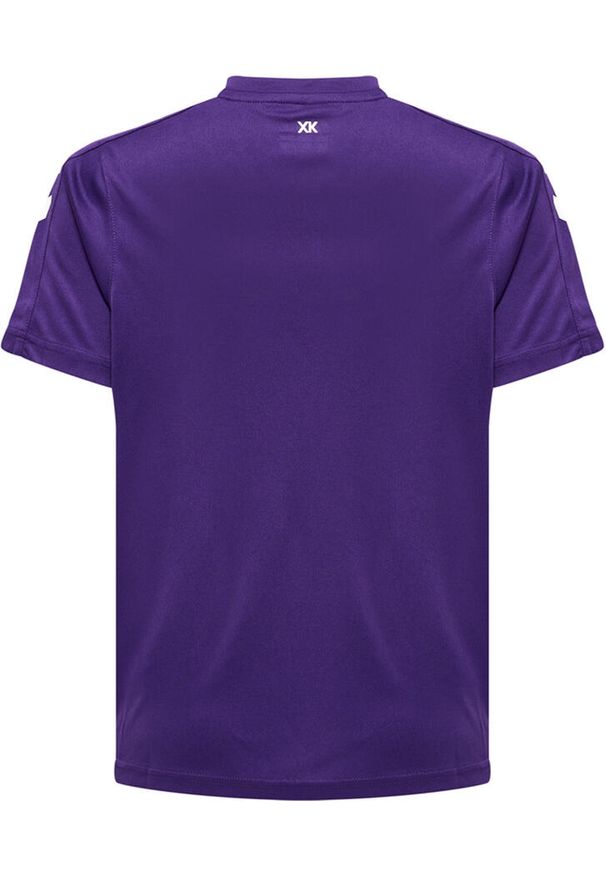 Hummel Core XK Kids Poly Jersey S/S. Kolor: biały, wielokolorowy, niebieski. Materiał: jersey. Długość rękawa: krótki rękaw. Długość: krótkie