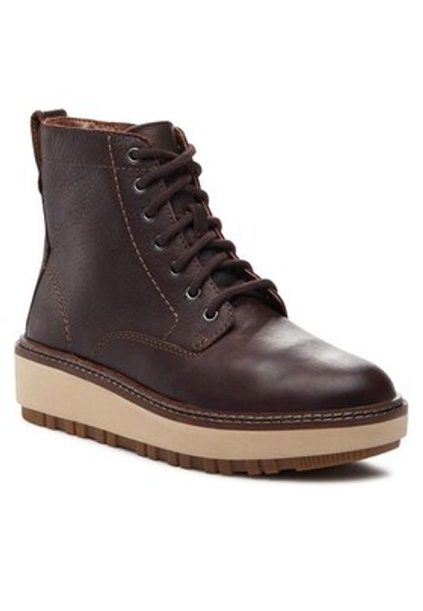 Clarks Botki Orianna W Lace 261747994 Brązowy. Kolor: brązowy. Materiał: skóra
