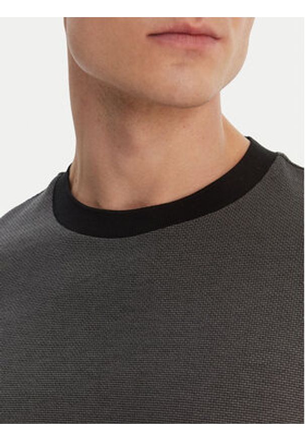 BOSS T-Shirt H-Thompson 102 50555163 Czarny Regular Fit. Kolor: czarny. Materiał: bawełna