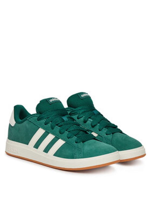 Adidas - adidas Sneakersy Grand Court 00s JP5893 Zielony. Kolor: zielony. Materiał: skóra, zamsz
