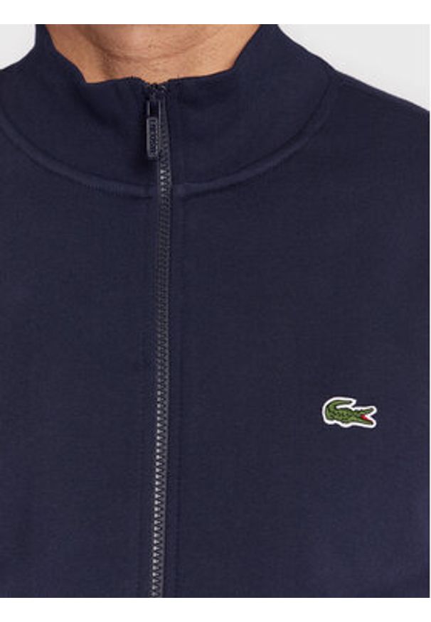 Lacoste Bluza SH9622 Granatowy Regular Fit. Kolor: niebieski. Materiał: bawełna