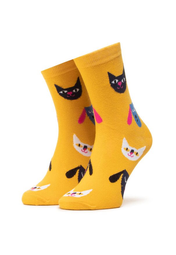 Skarpety wysokie unisex Dots Socks. Kolor: żółty