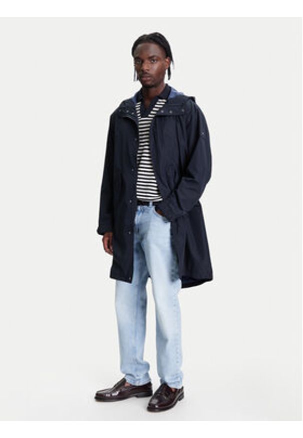 TOMMY HILFIGER - Tommy Hilfiger Parka MW0MW39645 Granatowy Regular Fit. Kolor: niebieski. Materiał: syntetyk