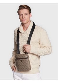 Guess Saszetka Vezzola Smart HMEVZL P2223 Beżowy. Kolor: beżowy. Materiał: skóra