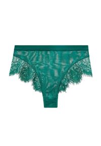 Intica - Koronkowe figi z przewiewnego materiału na co dzień Arendien. Kolor: zielony. Materiał: materiał, koronka. Wzór: koronka #1
