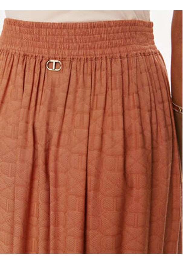 TwinSet - TWINSET Spódnica midi 241TT2243 Pomarańczowy Loose Fit. Kolor: pomarańczowy. Materiał: wiskoza