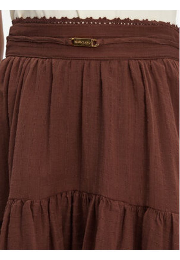Guess Spódnica maxi 5GGD34 7317A Brązowy Regular Fit. Kolor: brązowy. Materiał: bawełna