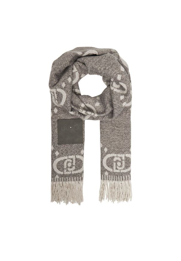 Liu Jo Szalik Stola Maxi Oval 2022F5038 T0300 Szary. Kolor: szary. Materiał: poliester