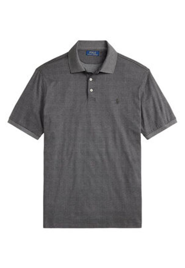 Polo Ralph Lauren Polo 710P07351001 Szary Slim Fit. Typ kołnierza: polo. Kolor: szary. Materiał: bawełna