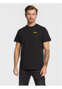 Jack Wolfskin T-Shirt Essential 1808382 Czarny Regular Fit. Kolor: czarny. Materiał: bawełna