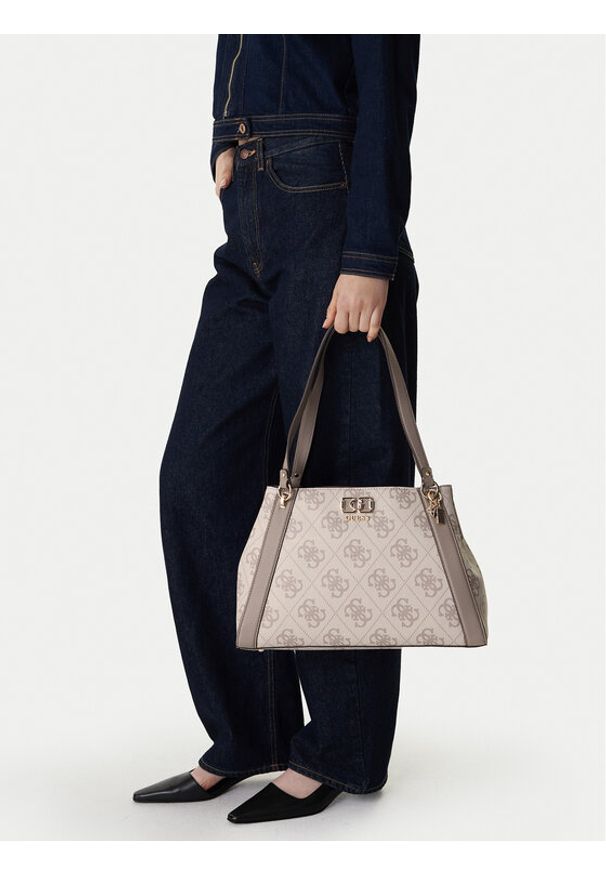 Guess Torebka Karnilla HWOS99 01220 Beżowy. Kolor: beżowy. Materiał: skórzane