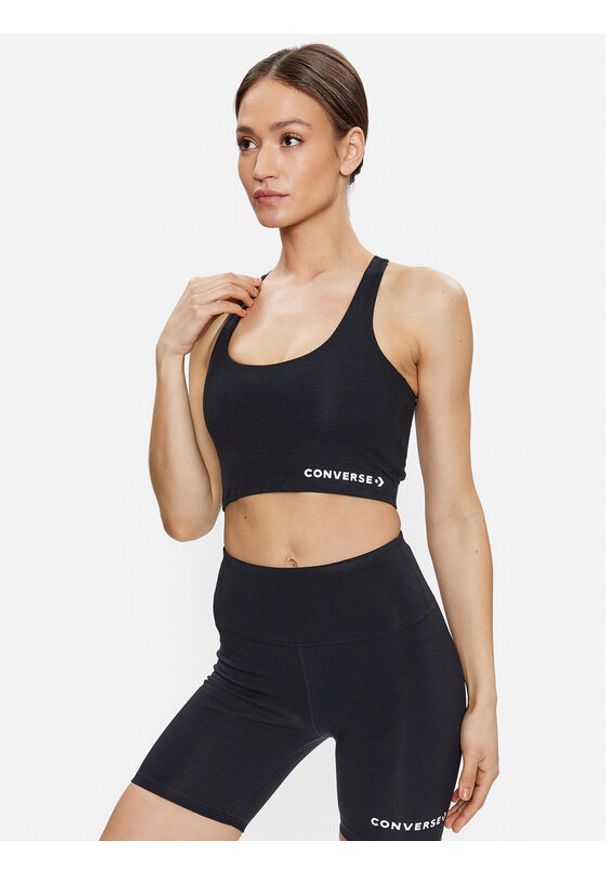 Converse Biustonosz top Wordmark 10024540-A01 Czarny. Kolor: czarny. Materiał: bawełna