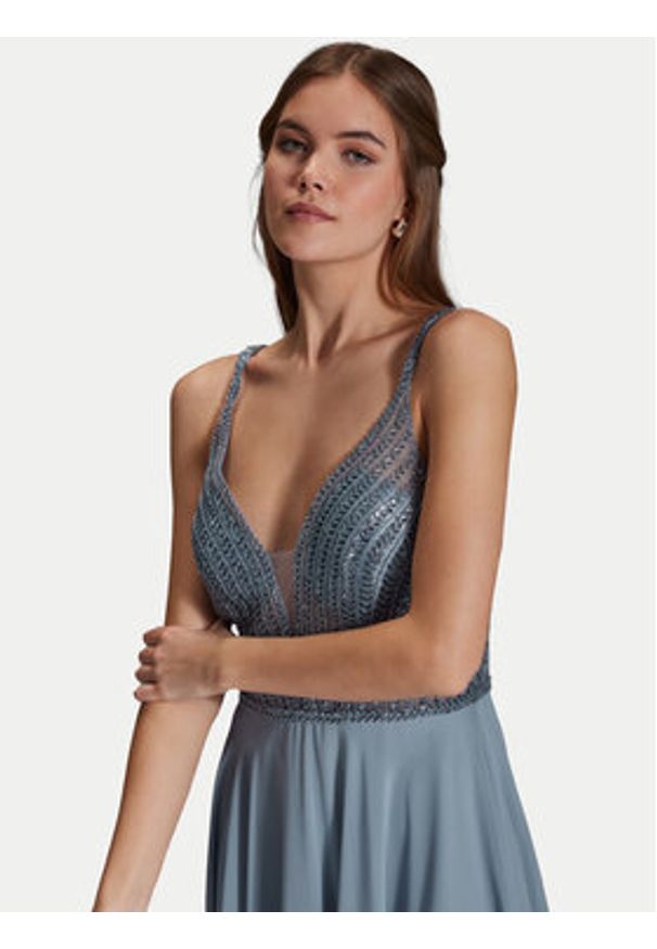 Hey Kyla Sukienka wieczorowa 5AI056HK Niebieski Regular Fit. Kolor: niebieski. Materiał: syntetyk. Styl: wizytowy