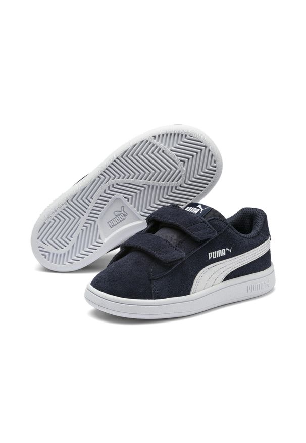 Trenerzy dziecięcy Puma Smash v2 SD. Okazja: na co dzień. Kolor: wielokolorowy, niebieski, biały. Sport: turystyka piesza