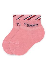 TOMMY HILFIGER - Tommy Hilfiger Zestaw 3 par wysokich skarpet dziecięcych 701220277 Różowy. Kolor: różowy. Materiał: bawełna, materiał