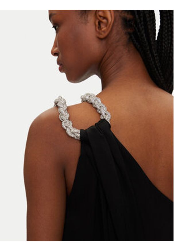 Eleh Sukienka koktajlowa ESS250050 Czarny Regular Fit. Kolor: czarny. Materiał: syntetyk. Styl: wizytowy