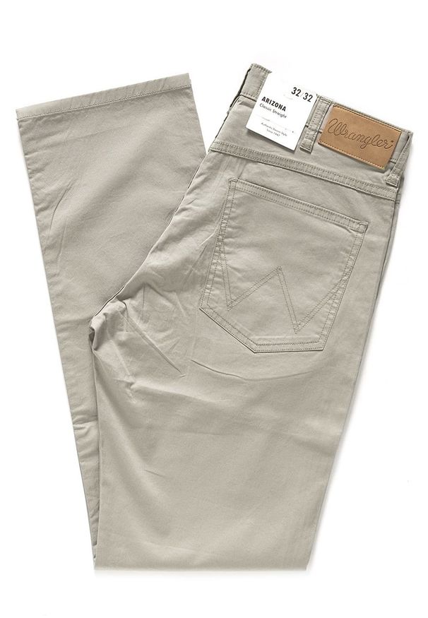 Wrangler - WRANGLER SPODNIE MĘSKIE ARIZONA VINTAGE KHAKI W12OOO334 112126407. Kolor: brązowy. Materiał: materiał. Styl: vintage