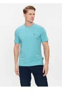 Napapijri T-Shirt Salis NP0A4H8D Niebieski Regular Fit. Kolor: niebieski. Materiał: bawełna #1