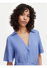 Marella Sukienka koszulowa Detto 2615221082 Niebieski Regular Fit. Kolor: niebieski. Materiał: wiskoza. Typ sukienki: koszulowe #4