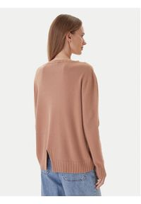 Kontatto Sweter 3M0808C Beżowy Relaxed Fit. Kolor: beżowy. Materiał: syntetyk