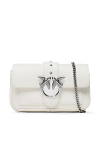 Pinko Torebka Love One Pocket C PE 23 PLTT 100061 A0F1 Biały. Kolor: biały. Materiał: skórzane