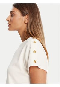 TOMMY HILFIGER - Tommy Hilfiger T-Shirt Gold Button WW0WW47455 Écru Regular Fit