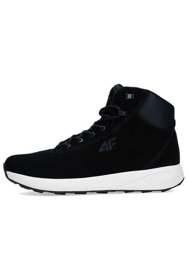 4f - Buty 4F Element AW22FWINF01420S - czarne. Wysokość cholewki: przed kolano. Kolor: czarny. Materiał: futro, skóra, guma. Szerokość cholewki: normalna. Sezon: zima