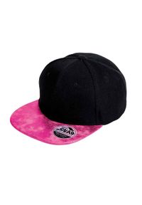 RESULT HEADWEAR - Bronx Glitter Flat Peak Snapback Cap. Kolor: wielokolorowy, czarny, różowy