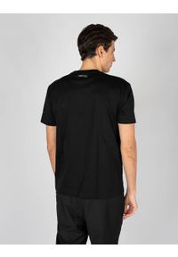 Les Hommes T-shirt With Zip | LKT143 703 | Regular Fit Mercerized | Mężczyzna | Czarny. Okazja: na co dzień. Kolor: czarny. Materiał: bawełna. Styl: casual #2