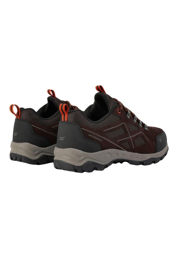 Regatta - Męskie Buty Sportowe Vendeavour Suede Low. Okazja: na spacer. Kolor: pomarańczowy, wielokolorowy, brązowy. Sport: turystyka piesza