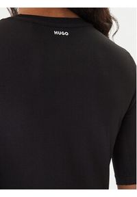 Hugo - HUGO T-Shirt Darnelia 50515019 Czarny Slim Fit. Kolor: czarny. Materiał: bawełna #4
