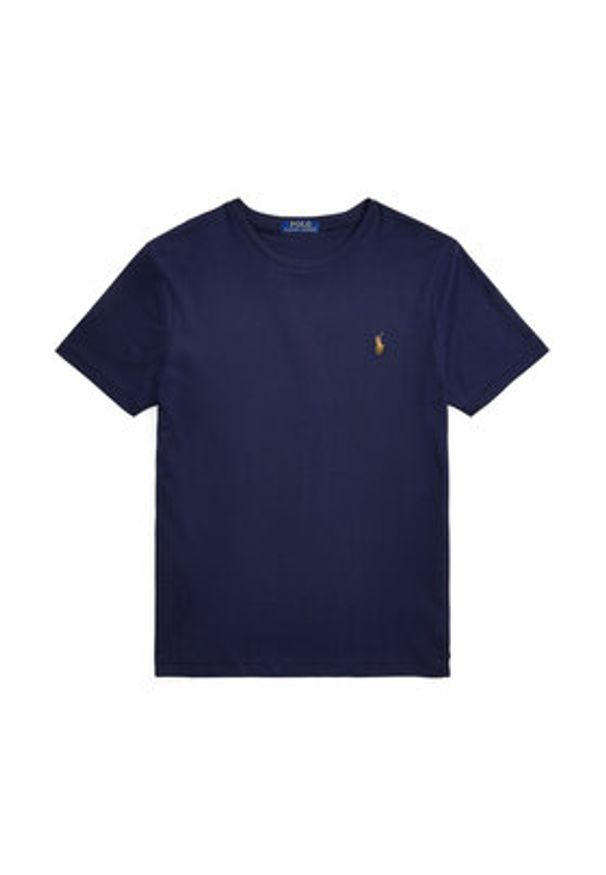 Polo Ralph Lauren T-Shirt 710740727 Granatowy Slim Fit. Typ kołnierza: polo. Kolor: niebieski. Materiał: bawełna