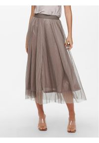 only - ONLY Spódnica midi 15214303 Brązowy Regular Fit. Kolor: brązowy. Materiał: syntetyk #1