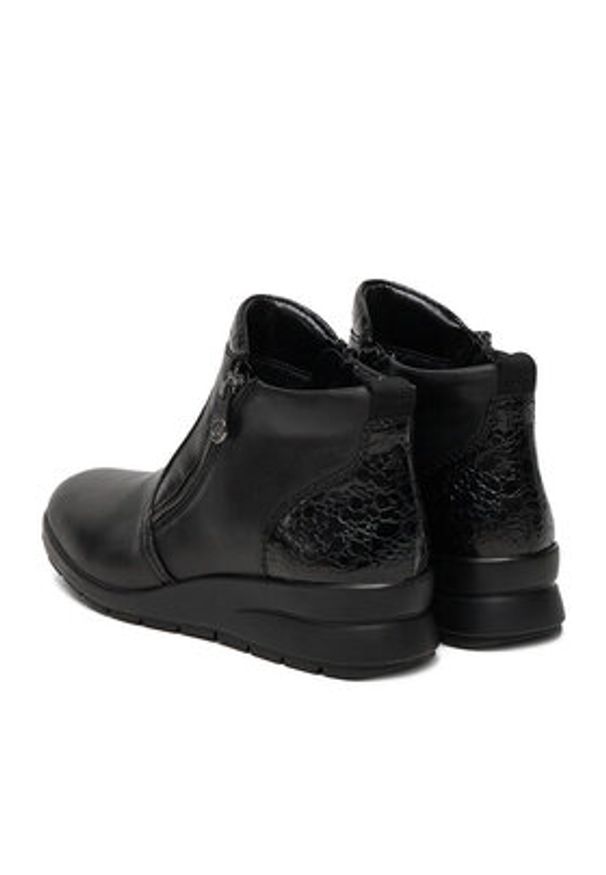 Rieker Botki L4861-00 Czarny. Kolor: czarny. Materiał: skóra