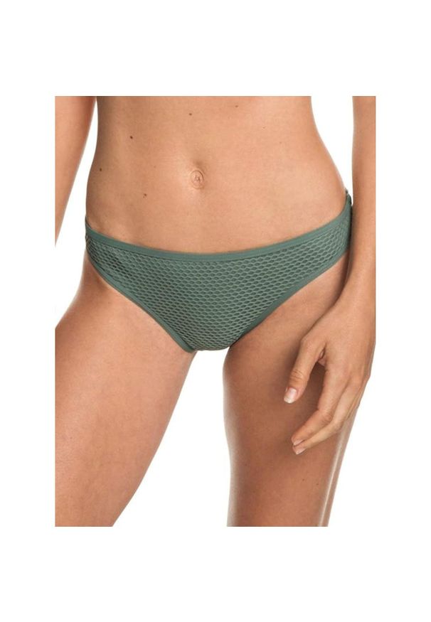 Dół od bikini Roxy Garden Summer. Kolor: zielony. Materiał: nylon, elastan