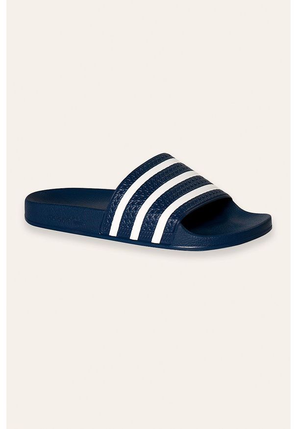 adidas Originals - Klapki. Kolor: niebieski. Materiał: guma. Obcas: na obcasie. Wysokość obcasa: niski