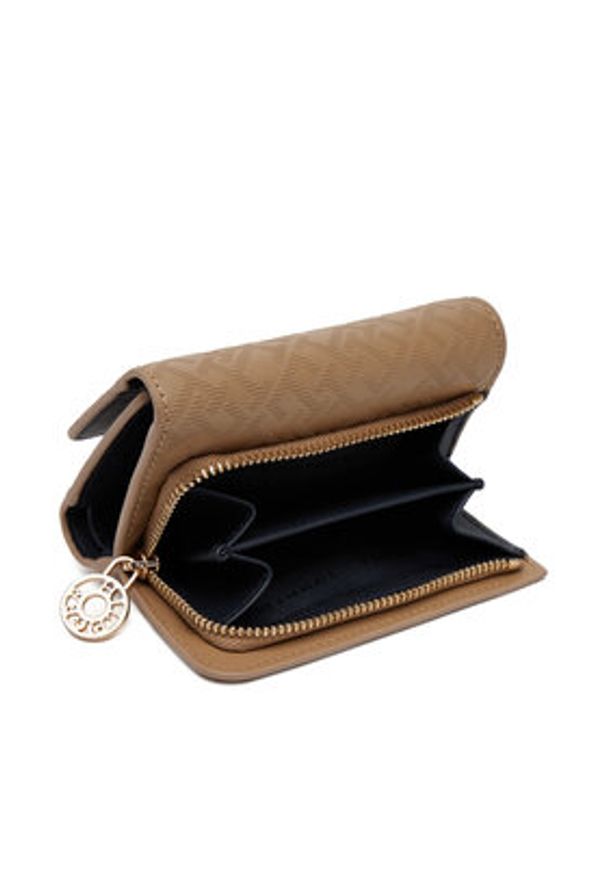 TOMMY HILFIGER - Tommy Hilfiger Duży Portfel Damski Th Distinct Trifold Wallet Mono AW0AW17257 Brązowy. Kolor: brązowy. Materiał: skóra